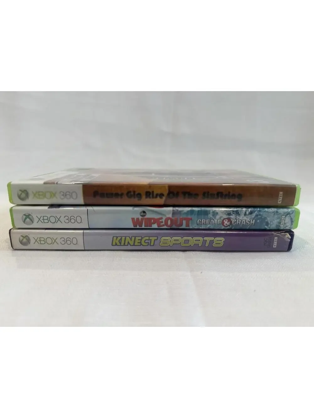 Xbox 360 Game Lot: Power Gig: Rise of the SixString, Wipeout: Create & Crash, &K